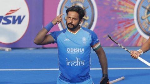 New Delhi: Hockey match between India and Germany