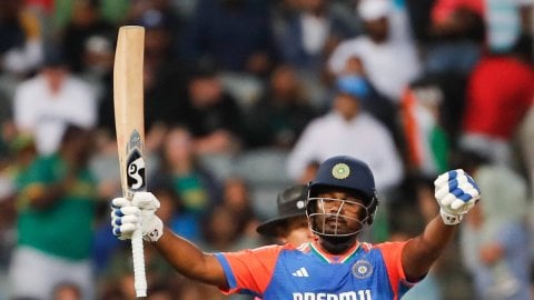 Sanju Samson becomes first batter to score three T20I centuries in a calendar year as he slams 108 n