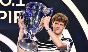 Sinner recieves the 'most special' ATP Year-End No. 1 trophy in Turin