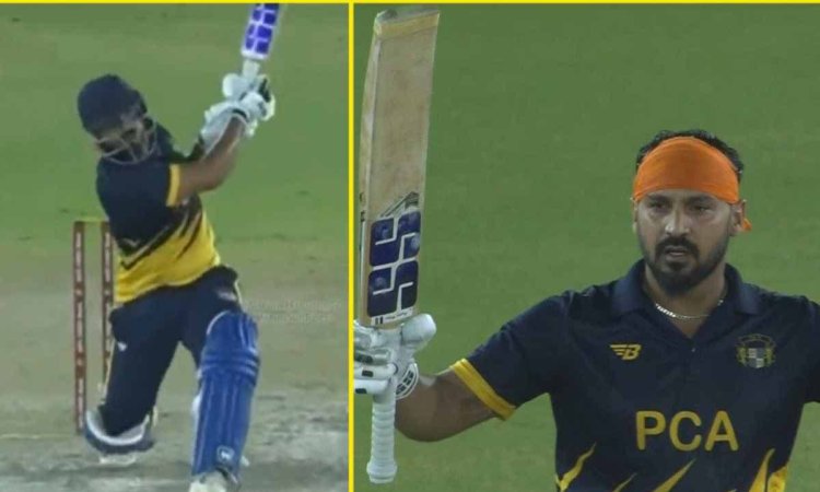 Anmolpreet Singh Smashes The Fastest List A Hundred By An Indian In 35 Balls விஜய் ஹசாரே கோப்பை 2024-25: அதிவேக சதமடித்து சாதனை படைத்த அன்மோல்ப்ரீத் சிங்!