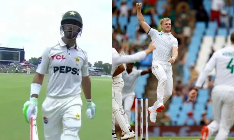 SA vs PAK, 1st Test: डेब्यूटेंट गेंदबाज कॉर्बिन बॉश ने पहली ही गेंद पर शान मसूद को आउट करते हुए बनाय