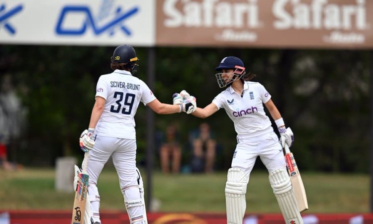 SAW vs ENGW, Only Test: Maia Bouchier and Na Sciver-Brunt centuries help England declare with a size SAW vs ENGW, Only Test: பௌச்சர், நாட் ஸகைவர் சதம்; வலிமையான முன்னிலையில் இங்கிலாந்து!