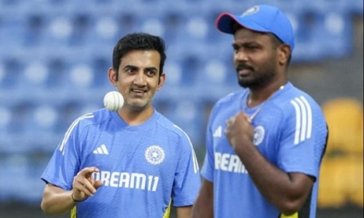 Sanju Samson has credited Team India head coach Gautam Gambhir's mentorship for his success! சர்வதேச கிரிக்கெட்டில் தனது சமீபத்திய வெற்றிக்கு கவுதம் கம்பீர் தான் காரணம் - சஞ்சு சாம்சன்!