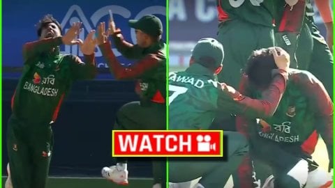 IND U19 vs BAN U19: दर्द से तड़प उठा बांग्लादेशी गेंदबाज़, WILD Celebration करते हुए हो गया था हादसा