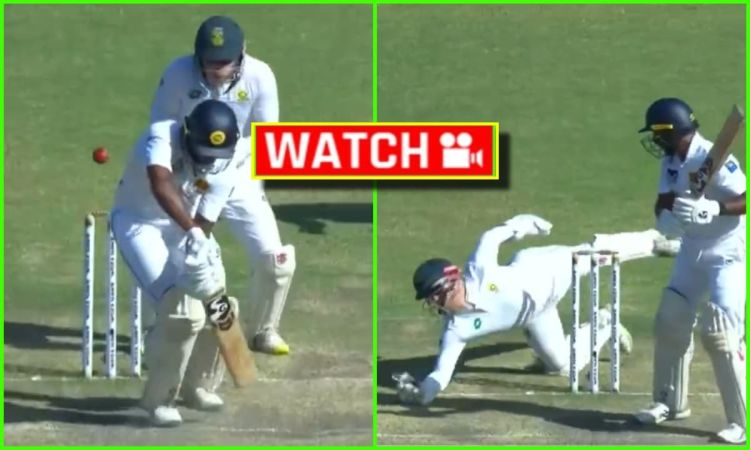 काइल वेरिन Rocked कामिन्दु मेंडिस Shocked! साउथ अफ्रीकी विकेटकीपर ने पकड़ा बेहद करिश्माई कैच; देखें 