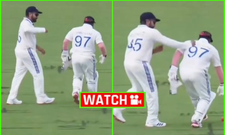 सरफराज पर भड़के Rohit Sharma... लाइव मैच में दे मारा मुक्का; देखें VIDEO