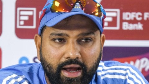 Bengaluru: India's captain Rohit Sharma addresses a press conference