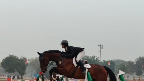 Junior national equestrian: Dhoni shines in Tent Pegging; Lakdawala wins in showjumping