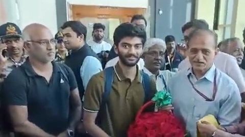 Newly-crowned World Chess Champion Gukesh gets rousing welcome in Chennai