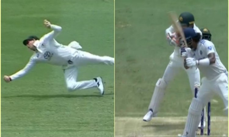 Watch - Steve Smith takes a blinder to dismiss KL Rahul! அபார கேட்ச்சின் மூலம் ராகுலை வெளியேற்றிய ஸ்டீவ் ஸ்மித் - வைரலாகும் காணொளி!