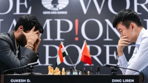 World Chess Championship: Ding Liren dodges a bullet as Gukesh misses chances in draw (Ld)