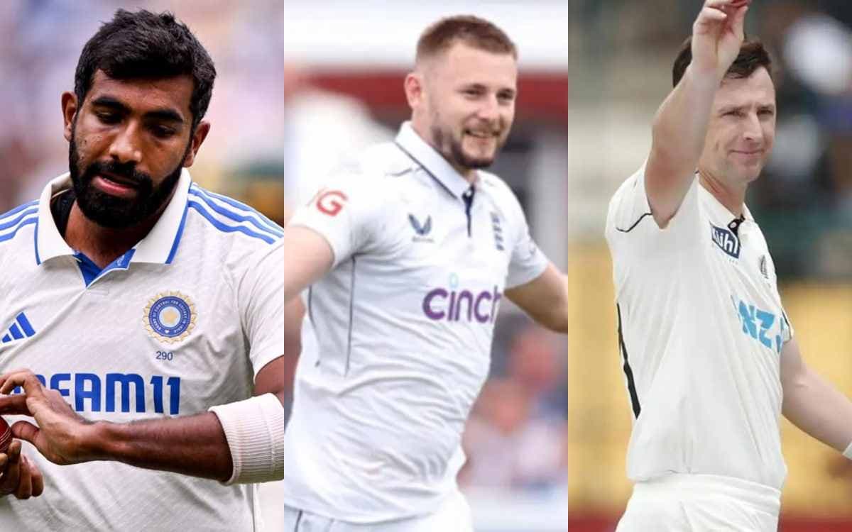 Most Test Wickets In Year 2024 Jasprit Bumrah and Ravindra Jadeja in List 2024ஆம் ஆண்டில் அதிக டெஸ்ட் விக்கெட்டுகளை வீழ்த்திய டாப் 5 வீரர்கள்; இரு இந்திய வீரர்களுக்கு இடம்!