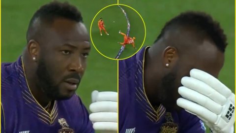 किस्मत का मारा Andre Russell बेचारा, एक बार फिर बाउंड्री पर पकड़ा गया हैरतअंगेज कैच; देखें VIDEO