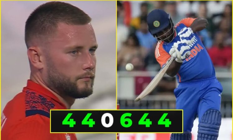 4,4,0,6,4,4: हैट्रिक लेने वाले गेंदबाज़ की हुई बुरी सुताई, Sanju Samson ने 'वाइल्ड फायर' बनकर Gus At
