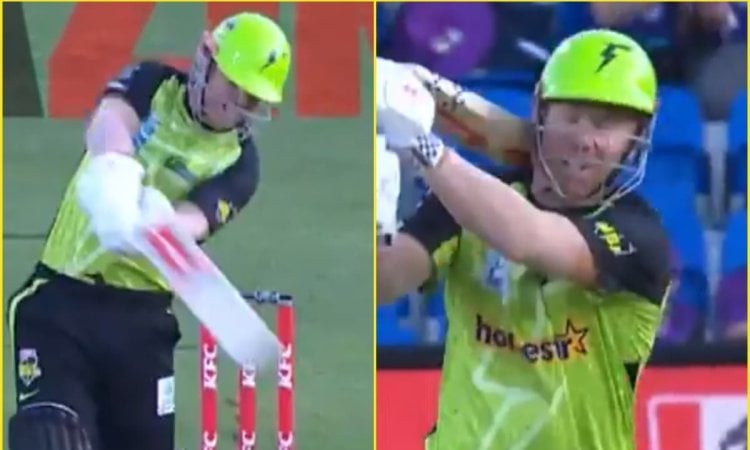 किस्मत का मारा David Warner बेचारा! पहले टूटा बैट फिर जोर से सिर पर लगा; देखें VIDEO