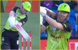 किस्मत का मारा David Warner बेचारा! पहले टूटा बैट फिर जोर से सिर पर लगा; देखें VIDEO