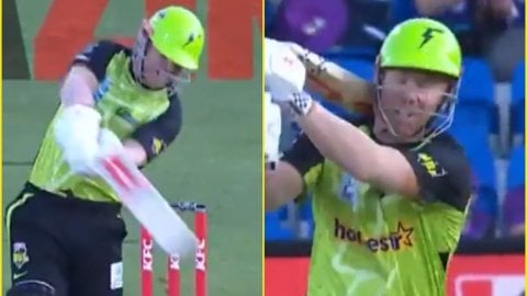 किस्मत का मारा David Warner बेचारा! पहले टूटा बैट फिर जोर से सिर पर लगा; देखें VIDEO