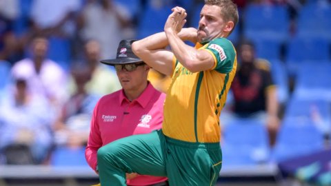 Antigua : ICC Men's T20 World Cup cricket match between South Africa and USA
