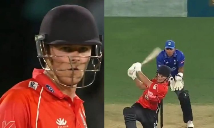 VIDEO: बाप के नक्शेकदम पर चल रहा है ब्रैंडन मैकुलम का बेटा, खड़े-खड़े लगाता है चौके-छक्के