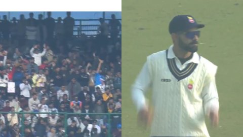 VIDEO: रणजी मैच को फैंस ने बना दिया इंटरनेशनल मैच, हज़ारों की भीड़ ने लगाए कोहली-कोहली के नारे