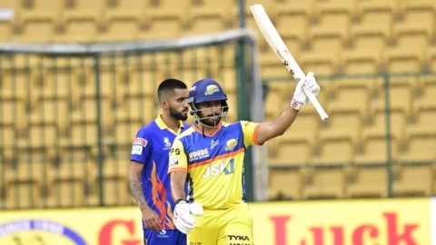 Karun Nair, Karthik SU's partnership seals victory for Mysore Warriors with a clinical six-wicket tr