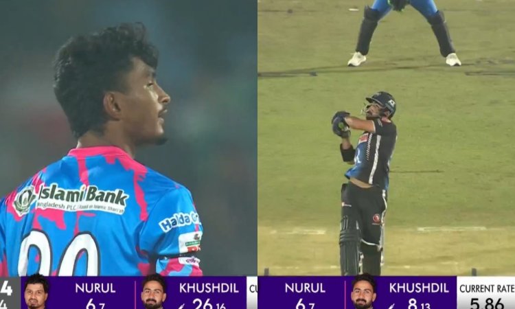 VIDEO: खुशदिल शाह ने की छक्कों की आतिशबाज़ी, 18 साल के लड़के को मारे BPL में लगातार 3 छक्के 
