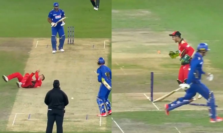 VIDEO: कैच पोलार्ड का छूटा लेकिन आउट साथी हो गया, देखिए एक ही बॉल पर क्या कुछ हो गया