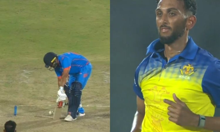 VIDEO: प्रसिद्ध कृष्णा ने तोड़ा करुण नायर का सपना, फाइनल में खतरनाक गेंद पर किया क्लीन बोल्ड