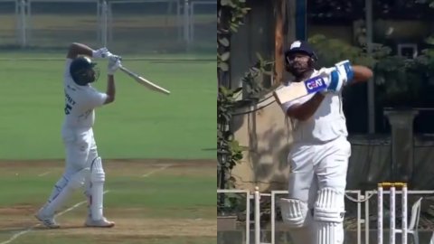 VIDEO: रोहित शर्मा ने रौद्र रूप दिखाते हुए लगाए 3 छक्के, एक छक्का तो छत पर जा गिरा