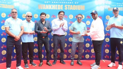 Sunil Gavaskar felicitated by MCA as Wankhede Stadium’s 50th anniversary celebrations begin