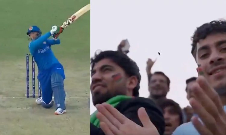 WATCH: अफगानिस्तान बनाम ऑस्ट्रेलिया: अजमतुल्लाह ओमरजई के 103 मीटर लंबे छक्के ने मचाया धमाल, स्टेडियम