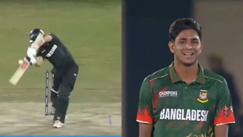 WATCH: नाहिद राणा की घातक गेंदबाजी, विलियमसन का विकेट चटकाकर दी ‘ईvil’ स्माइल WATCH: नाहिद राणा की घातक गेंदबाजी, विलियमसन का विकेट चटकाकर दी ‘ईvil’ स्माइल