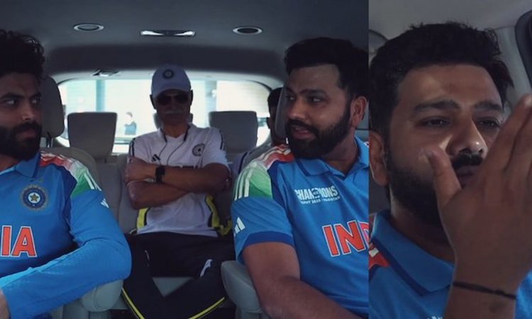 WATCH VIDEO: रोहित शर्मा और जडेजा की मस्ती, 17वीं बार मीडिया डे पर पहुंचे, गिनाए अपने ICC इवेंट्स