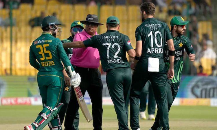 पाकिस्तान के शाहीन अफरीदी और साउथ अफ्रीका के मैथ्यू ब्रीट्ज़की के बीच हुई जोरदार नोकझोंक!