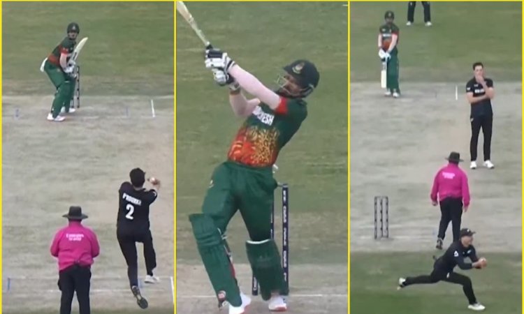 Michael Bracewell Rocked! पहले बॉलिंग से मचाया धमाल, फिर तूफानी दौड़ लगाकर पकड़ा शान्तो का बवाल कैच;