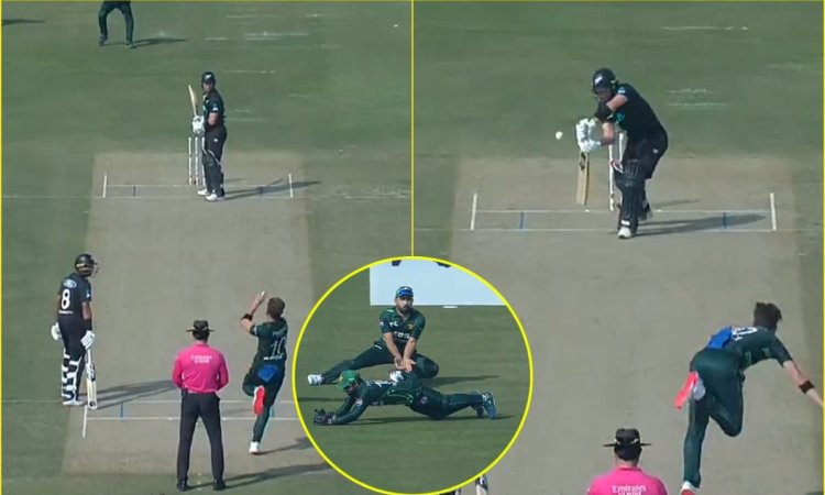 VIDEO: विल यंग की बत्ती हुई गुल, Shaheen Afridi की सनसनाती बॉल पर Mohammad Rizwan ने डाइव लगाकर पकड़