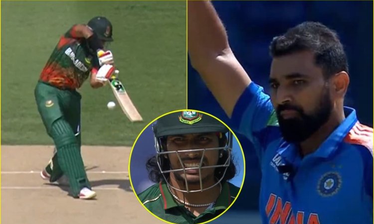 Mohammed Shami ने डाला सनसनाता बॉल, पहले ही ओवर में जीरो पर OUT हो गए सौम्य सरकार; देखें VIDEO