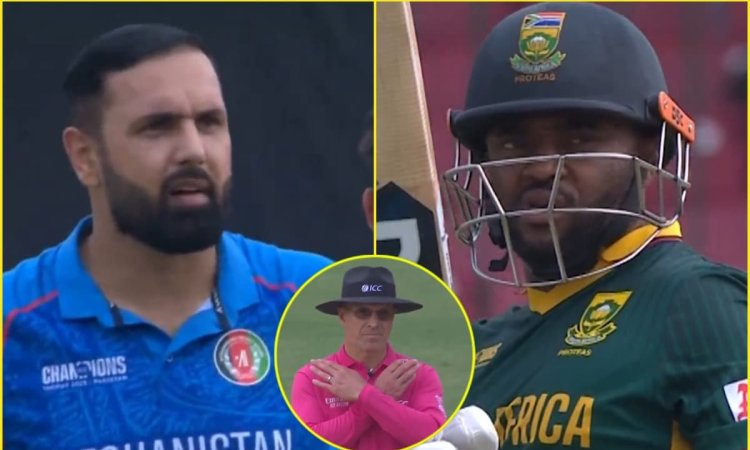टेम्बा बावुमा Rocked मोहम्मद नबी Shocked! DRS लेकर पलट दिया अंपायर का फैसला; देखें VIDEO