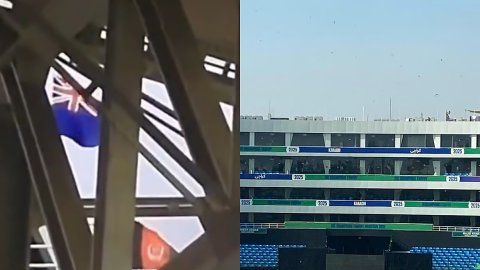 VIDEO: PCB ने कराची स्टेडियम में नहीं लगाया भारत का झंडा, फैंस बोले- 'हमें घंटा फर्क नहीं पड़ता'
