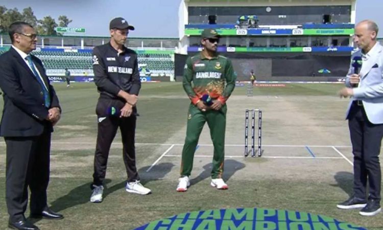 Champions Trophy 2025 New Zealand opt to bowl first against Bangladesh