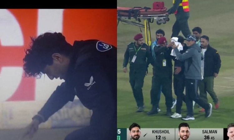 VIDEO: रचिन रवींद्र के चेहरे पर लगी बॉल, खून से लथपथ ले जाया गया बाहर