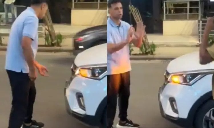 VIDEO: राहुल द्रविड़ की कार ऑटो से टकराई, बेंगलुरु की सड़क पर ऑटो वाले से हुई बहस
