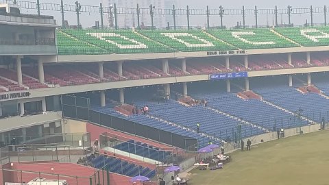 Ranji Trophy: After loud chants of Kohli, black covers installed on edge of Bishan Singh Bedi stand