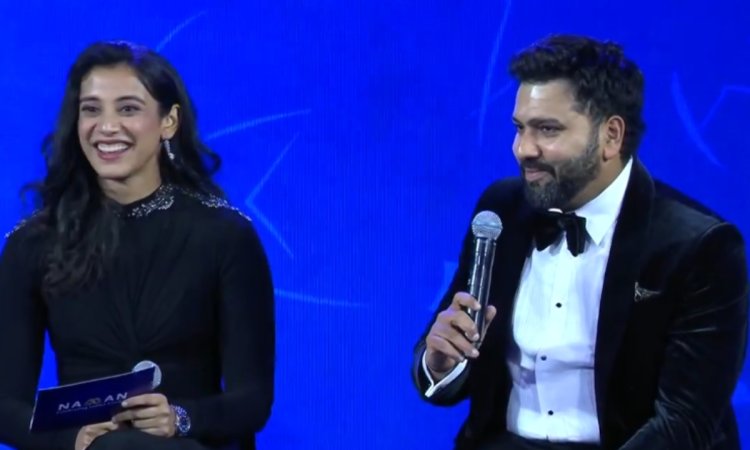 VIDEO: 'मेरी वाइफ देख रही होगी', स्मृति मंधाना के सवाल पर रोहित ने दिया मज़ेदार जवाब