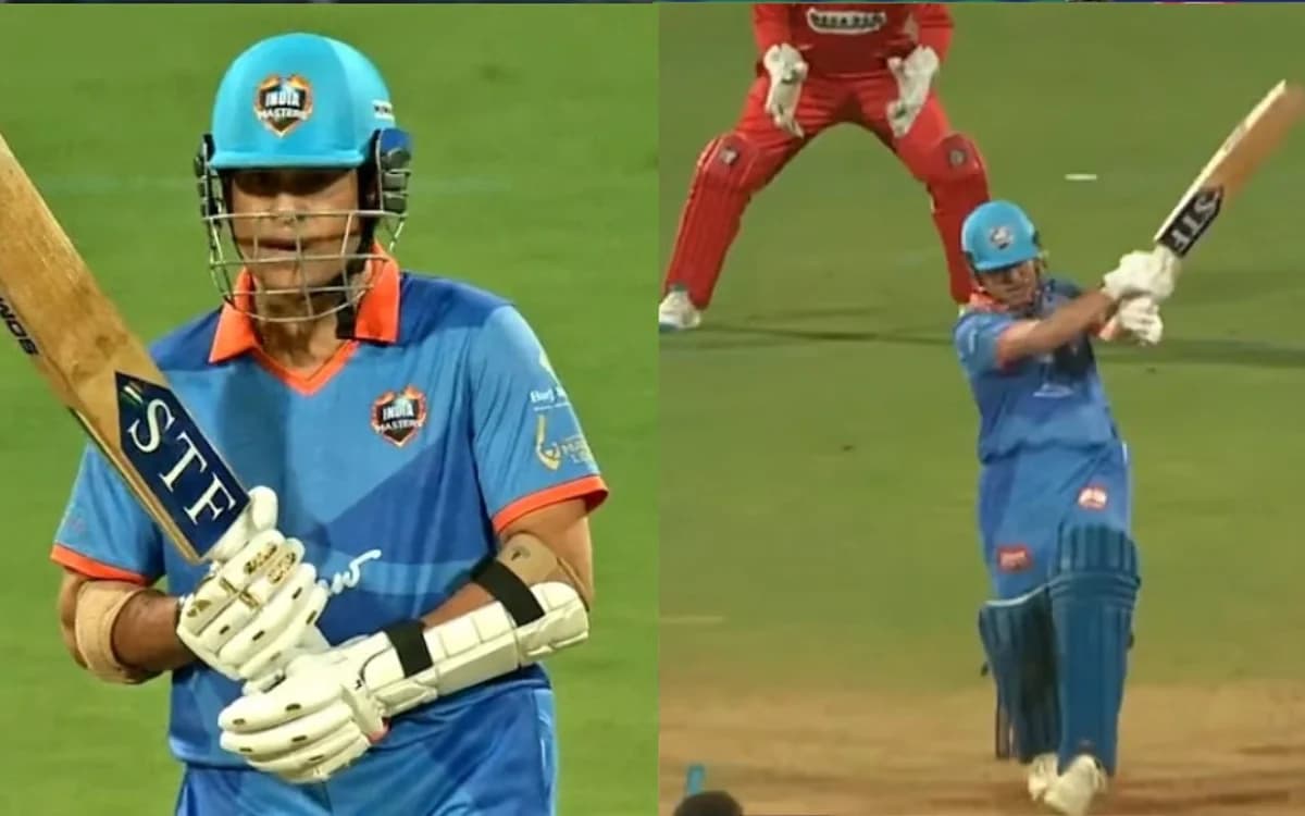 Sachin Tendulkar Vintage Hitting In Iml 2025 Against Tim Bresnan -Watch! அதிரடியில் மிரட்டிய சச்சின் டெண்டுல்கர் - வைரலாகும் காணொளி!