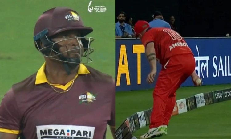 VIDEO: 42 साल के टिम एम्ब्रॉस ने बाउंड्री पर किया करिश्मा, हवा में उड़कर पकड़ा कैच