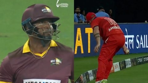 VIDEO: 42 साल के टिम एम्ब्रॉस ने बाउंड्री पर किया करिश्मा, हवा में उड़कर पकड़ा कैच