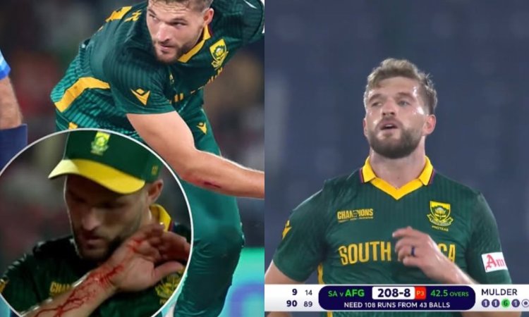 हाथ से निकलता रहा खून लेकिन फील्डिंग करता रहा साउथ अफ्रीकी खिलाड़ी, नहीं देखा होगा ऐसा ज़ज्बा
