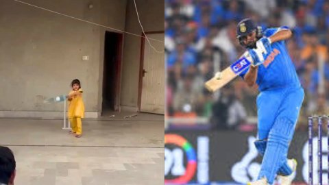 WATCH: 6 साल की सोनिया खेलती है रोहित की तरह पुल शॉट, वीडियो ने मचाया सोशल मीडिया पर धमाल WATCH: 6 साल की सोनिया खेलती है रोहित की तरह पुल शॉट, वीडियो ने मचाया सोशल मीडिया पर धमाल