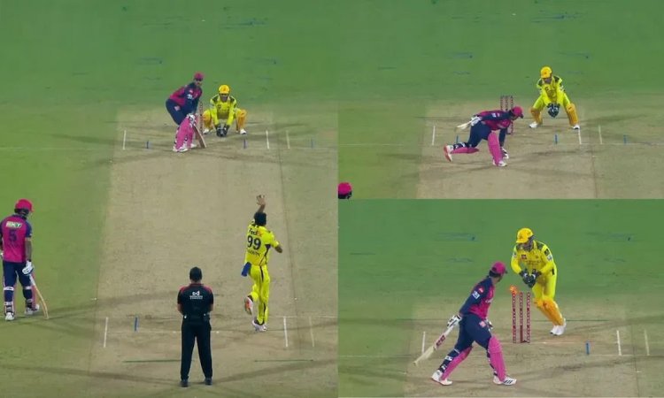 VIDEO: अश्विन ने दिया धोनी को मौका, स्टंपिंग इतनी तेज कि राणा की पलक भी नहीं झपकी